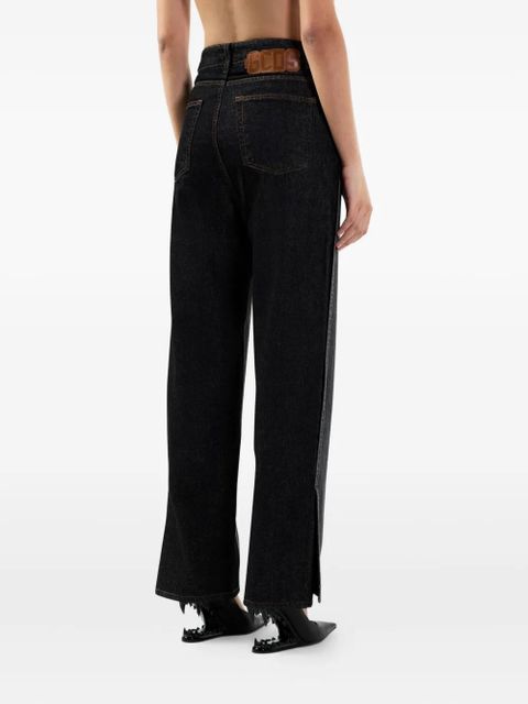 GCDS logo-patch jeans - Grey