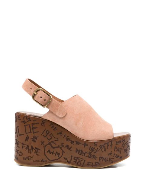 Chloé Maxime wedge buckle sandals - Pink - zdjęcie produktu nr 1