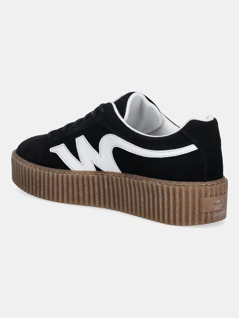 Weekend Max Mara sneakersy skórzane Wkaagile damskie kolor czarny 2615761014600