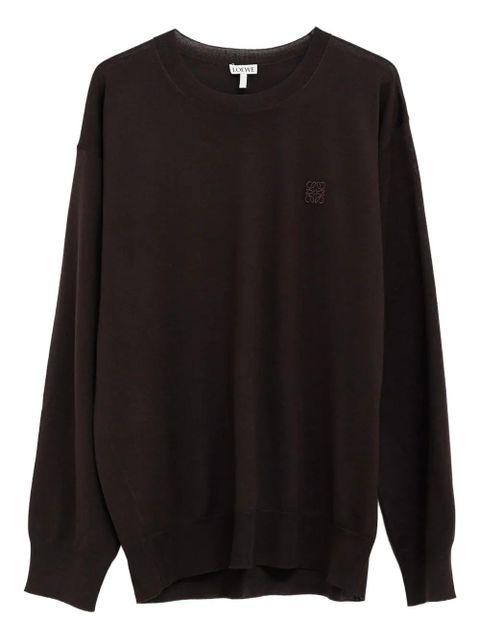 LOEWE logo-embroidered jumper - Brown - zdjęcie produktu nr 1