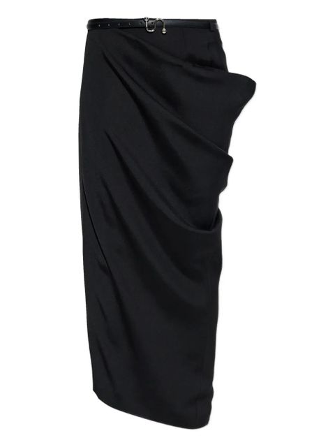 Sportmax Pontida draped belted maxi skirt - Black - zdjęcie produktu nr 1