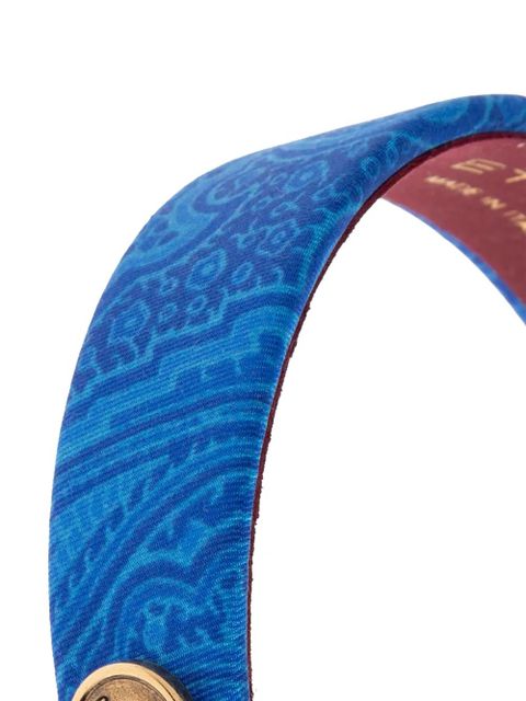 ETRO patterned logo-plaque headband - Blue - zdjęcie produktu nr 2