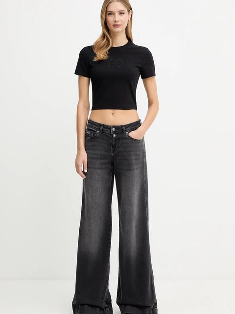 Versace Jeans Couture t-shirt damski kolor czarny 79HAHC01 CJ02C - zdjęcie produktu nr 2