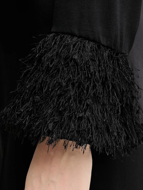 Joseph Ribkoff bluzka damska kolor czarny z aplikacją 254020