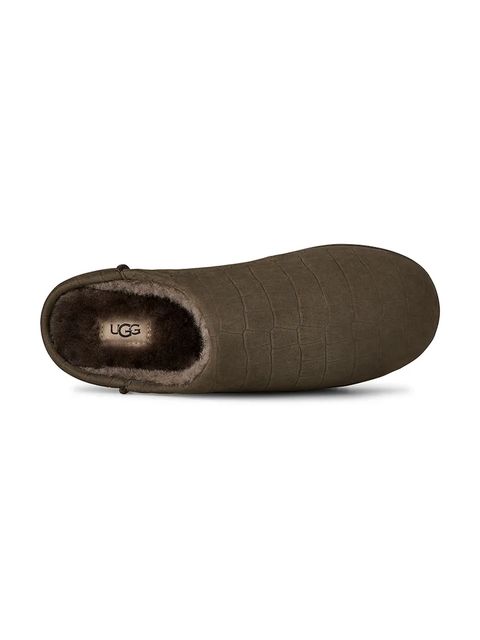 UGG kapcie nubukowe W Elea Embossed Slip-On