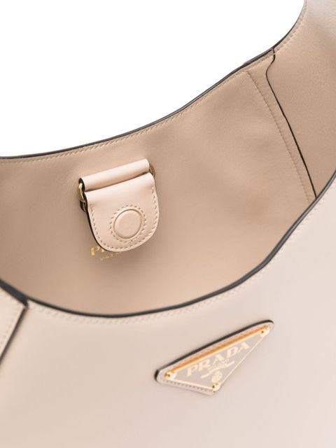 Prada triangle logo shoulder bag - Neutrals