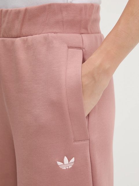 adidas Originals spodnie dresowe 3 Stripes damskie kolor pomarańczowy z aplikacją JW3621