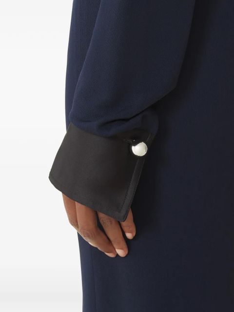 Lanvin long-sleeve button-cuff maxi dress - Blue