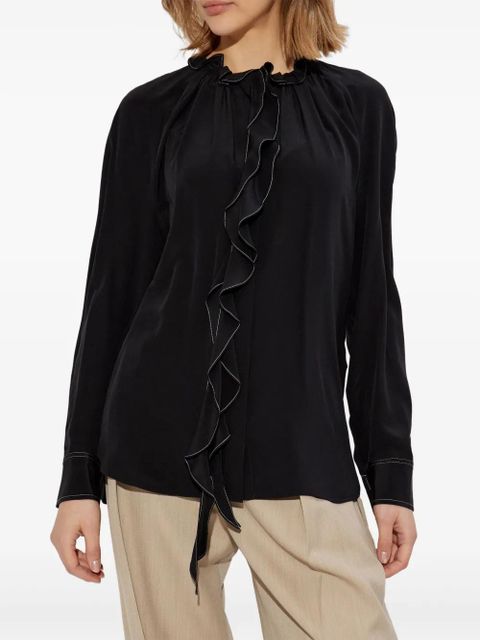 Victoria Beckham ruffle-detailing blouse - Black