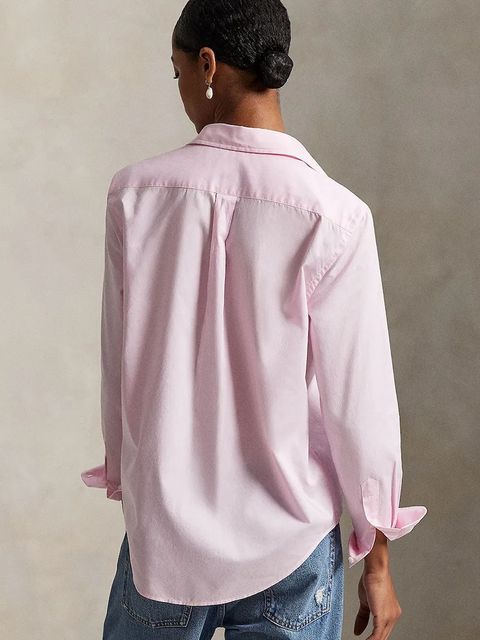 Polo Ralph Lauren koszula bawełniana damska kolor różowy regular z kołnierzykiem klasycznym 211A92177 - zdjęcie produktu nr 2