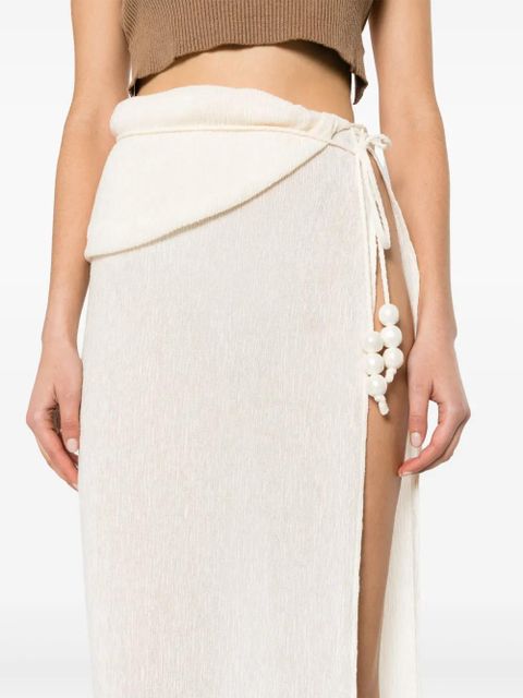 Magda Butrym wraparound maxi skirt - Neutrals