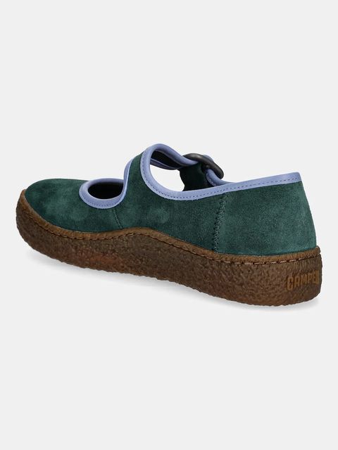 Camper baleriny zamszowe Peu Terreno kolor zielony K201825-002