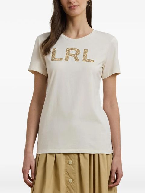 Lauren Ralph Lauren LRL logo-embroidered T-shirt - Neutrals - zdjęcie produktu nr 1