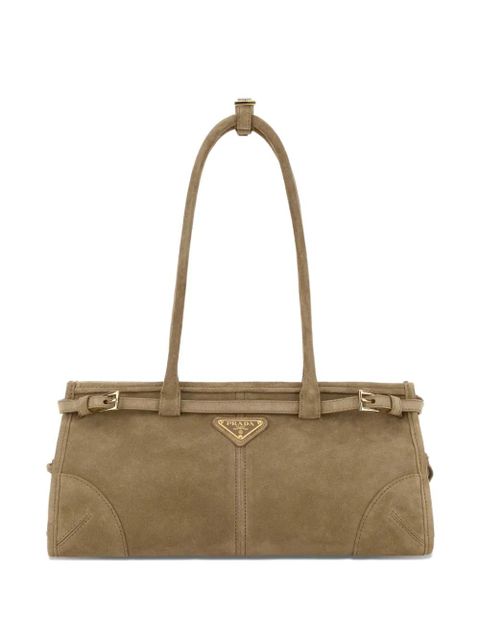 Prada medium Bonnie suede shoulder bag - Neutrals - zdjęcie produktu nr 1