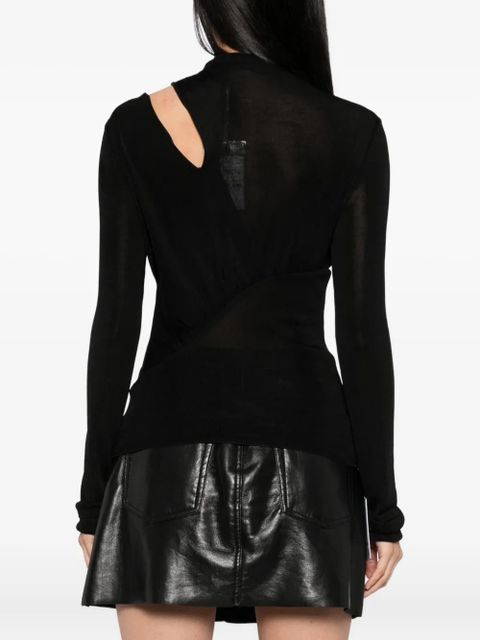 Self-Portrait cut out blouse - Black
