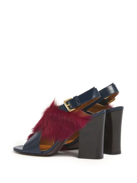 Marni criss-cross buckled sandals - Blue