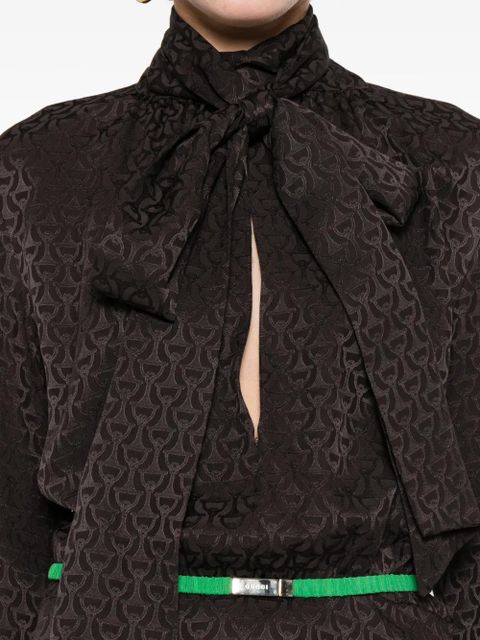 Gucci jacquard-pattern dress - Brown