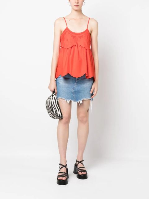 TWINSET broderie anglaise poplin top - Orange - zdjęcie produktu nr 2