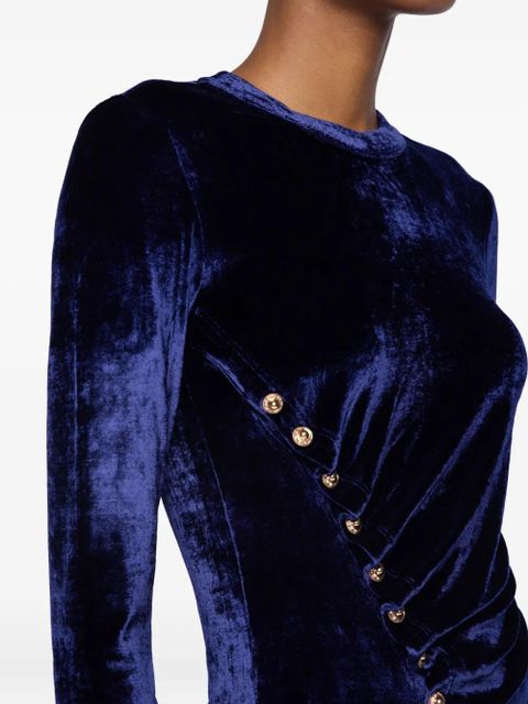 Rabanne draped velvet top - Blue