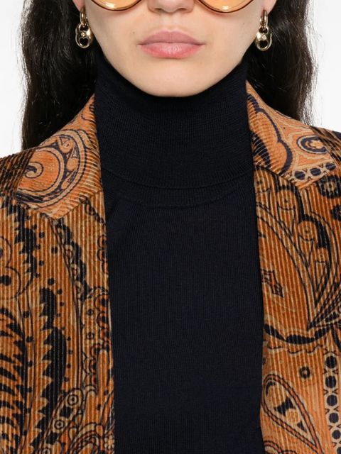 ETRO embroidered-logo sweater - Blue