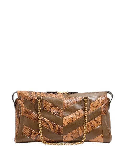 Valentino Garavani medium Panthea chevron chain shoulder bag - Brown - zdjęcie produktu nr 2