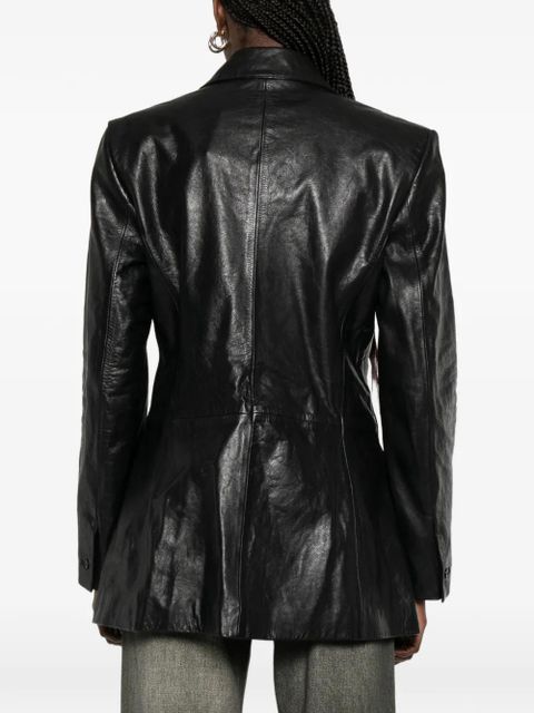 Alexander Wang leather single-breasted blazer - Black