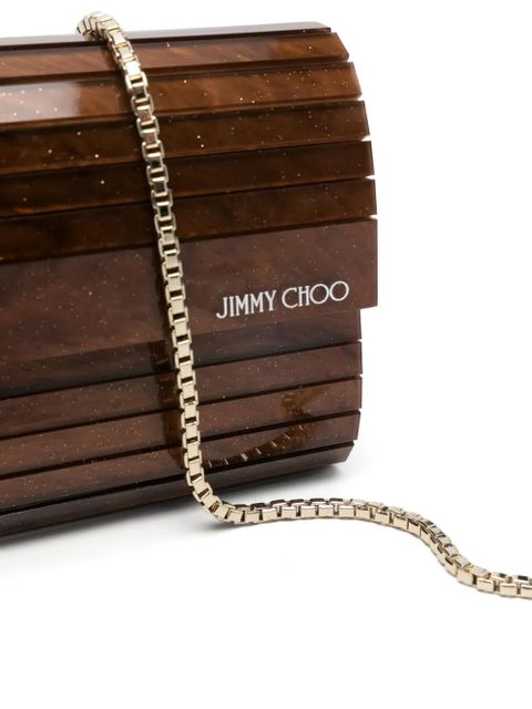 Jimmy Choo Sweetie rectangle-shape clutch bag - Brown