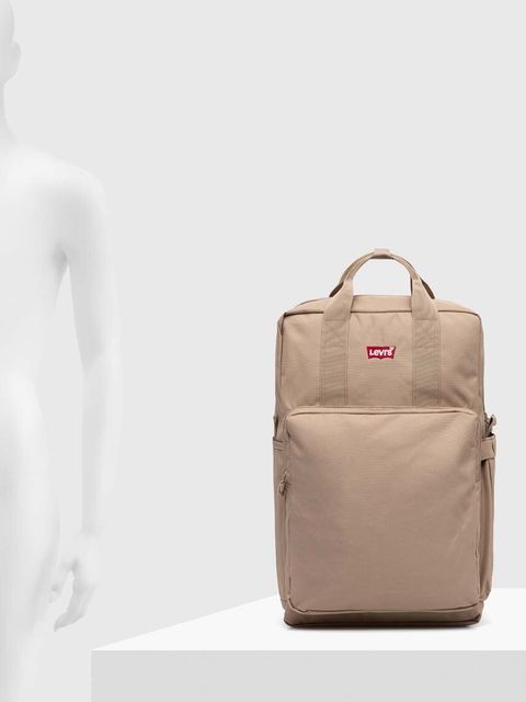 Levi's plecak kolor beżowy duży gładki