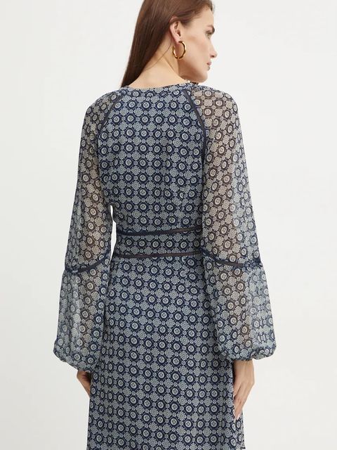 Guess sukienka YVETTE kolor granatowy mini rozkloszowana W4BK29 WDW82