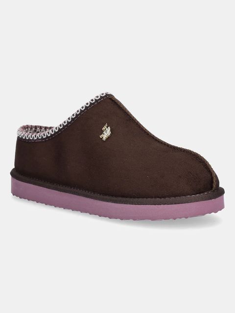 U.S. Polo Assn. kapcie VERENY001 kolor brązowy VERENY001W/EH1 - zdjęcie produktu nr 1