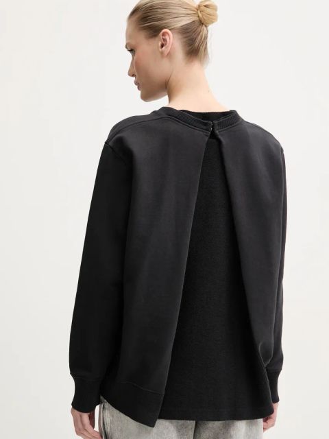 MM6 Maison Margiela bluza bawełniana damska kolor czarny gładka S52GU0240.M25012