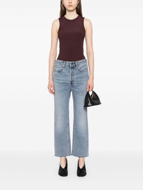 TOTEME whiskering-effect straight-leg jeans - Blue