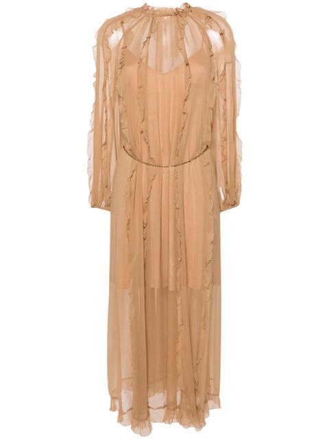 ZIMMERMANN Tranquillity Billow midi dress - Brown - zdjęcie produktu nr 1