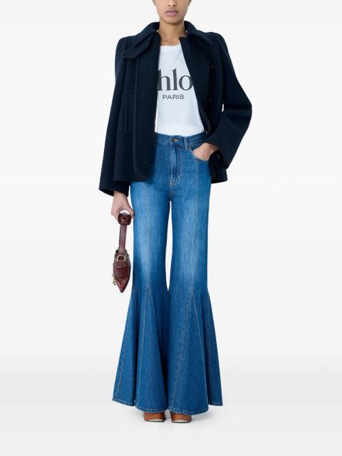 Chloé double-breasted cropped jacket - Blue - zdjęcie produktu nr 2