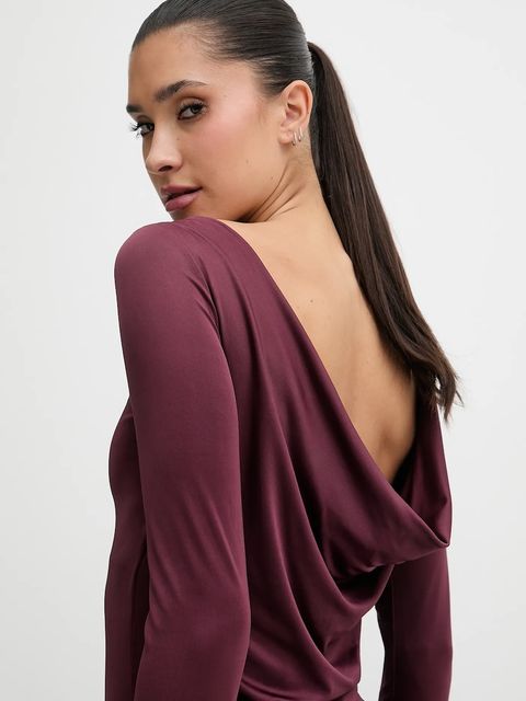 HUGO sukienka kolor fioletowy maxi dopasowana 50550740