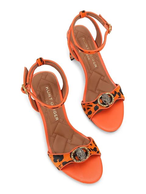 Kurt Geiger London sandały skórzane Chelsea Sandal kolor pomarańczowy 4711591189