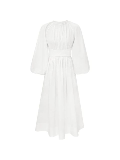 ZIMMERMANN gathered puff-sleeve dress - White - zdjęcie produktu nr 1