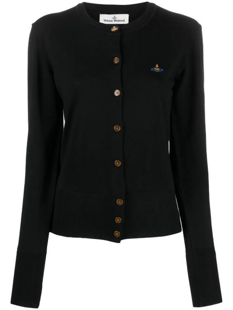Vivienne Westwood Orb-embroidered wool cardigan - Black - zdjęcie produktu nr 1