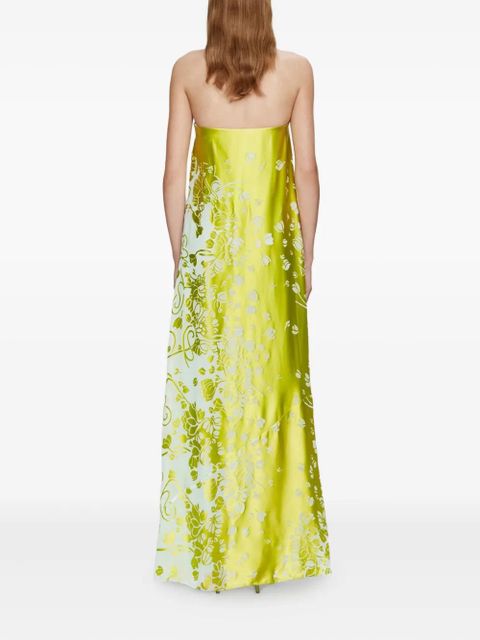 Christopher Esber Burnout strapless maxi dress - Green