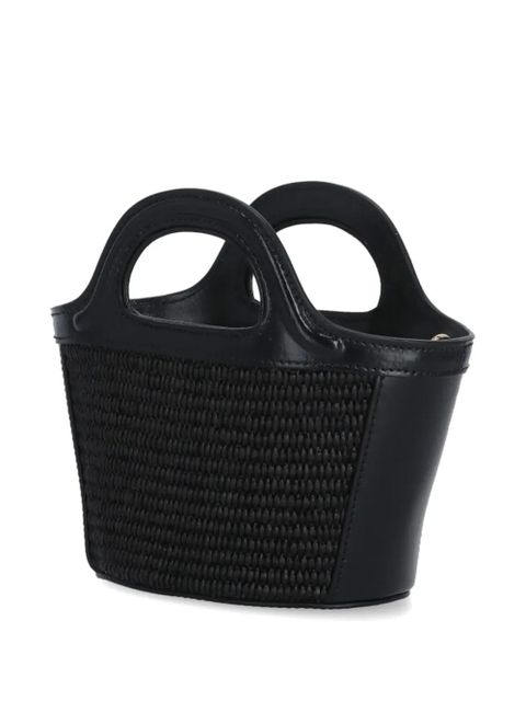 Marni micro Tropicalia logo tote bag - Black