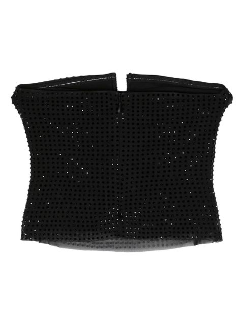 Self-Portrait rhinestone-embellished strapless top - Black - zdjęcie produktu nr 2