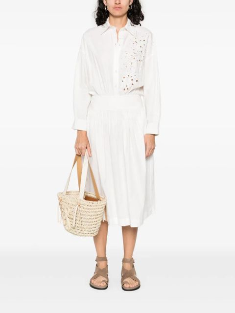 PINKO cotton midi dress - White