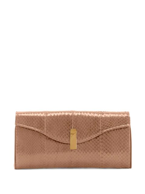 Giuseppe Zanotti FLUTIE snakeskin clutch bag - Neutrals - zdjęcie produktu nr 1