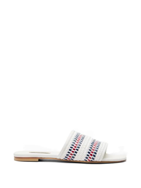 Casadei Amalfi woven flat sandals - White - zdjęcie produktu nr 1