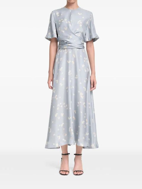 Altuzarra floral wrap midi dress - Blue - zdjęcie produktu nr 2