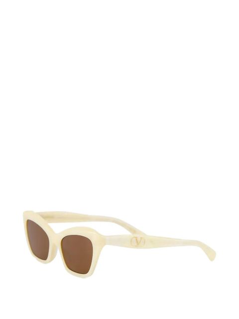 Valentino Garavani Dauphin V-logo cat-eye sunglasses - Neutrals