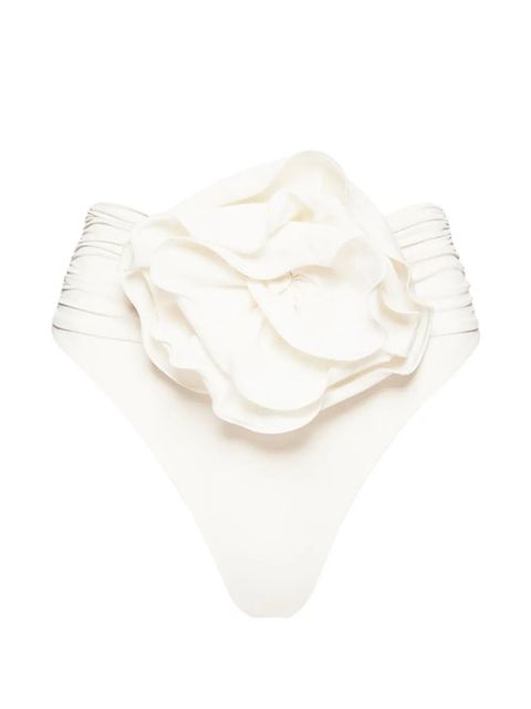 Magda Butrym ruffled floral bikini bottoms - Neutrals - zdjęcie produktu nr 1