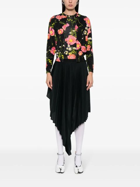 Balenciaga floral-print wool cardigan - Black - zdjęcie produktu nr 2