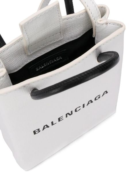 Balenciaga logo-print tote bag - White