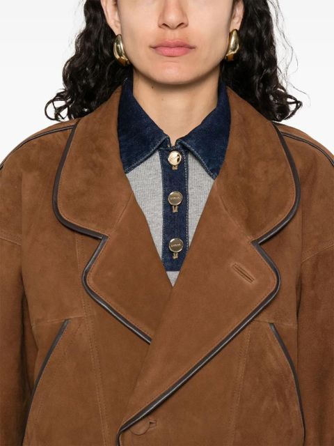 SANDRO suede jacket - Brown